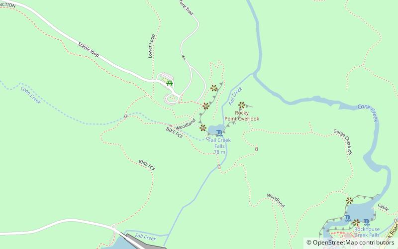 Coon Creek Falls location map