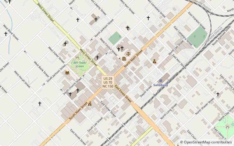 Salisbury Historic District location map