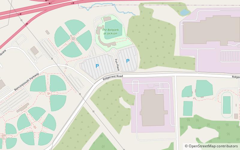 The Ballpark at Jackson location map