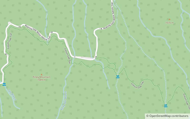 trillium gap trail great smoky mountains national park location map