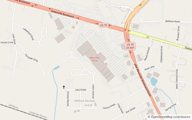 west end plaza salisbury location map