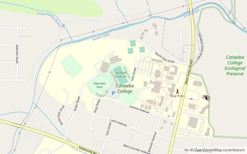 Shuford Stadium location map