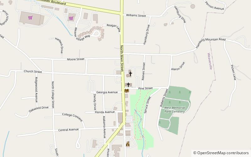 Weaverville United Methodist Church location map