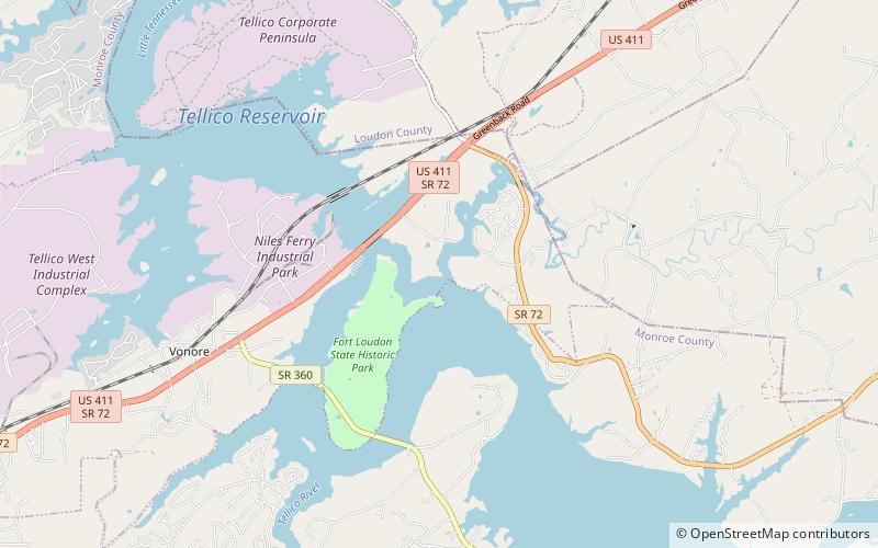 Tellico Blockhouse location map