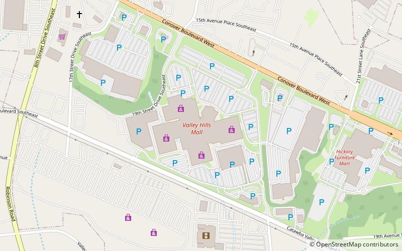 Valley Hills Mall location map