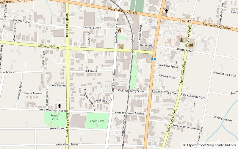 Asheboro Hosiery Mills and Cranford Furniture Company Complex location map