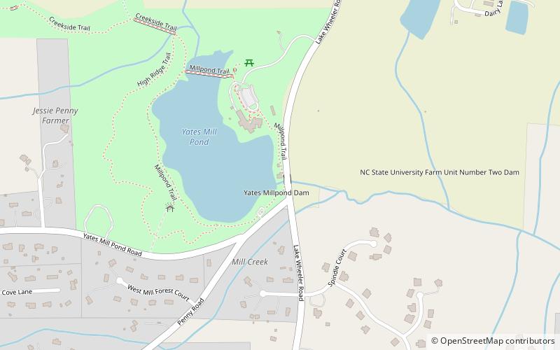 Yates Mill County Park location map