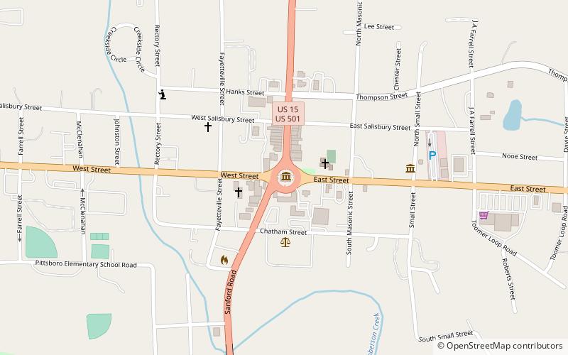 Chatham County Courthouse location map