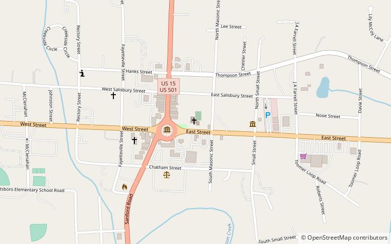 Pittsboro Presbyterian Church location map