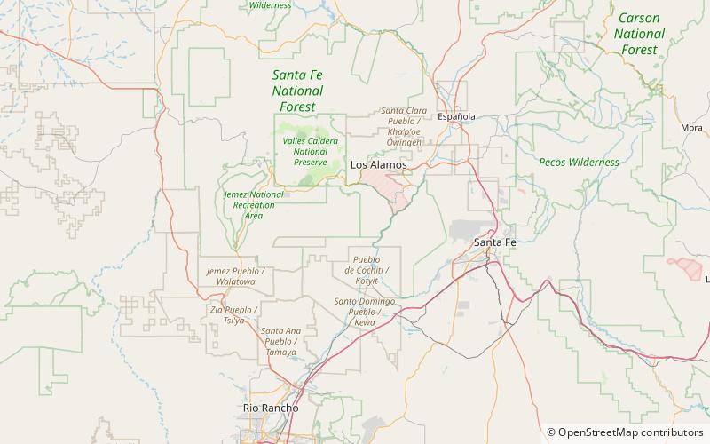 area salvaje dome bosque nacional de santa fe location map