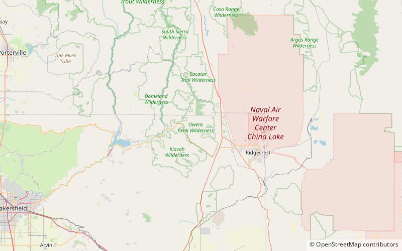 Owens Peak location map