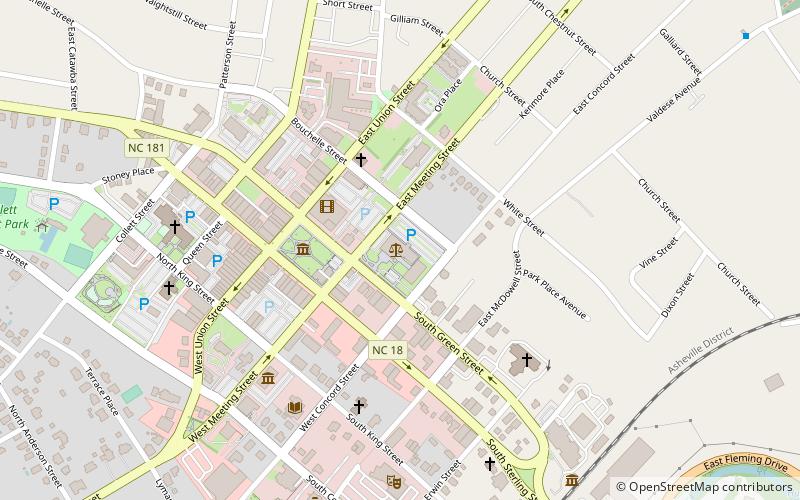 burke county courthouse morganton location map