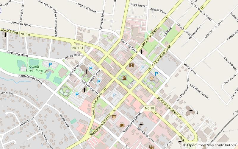 Morganton Downtown Historic District location map
