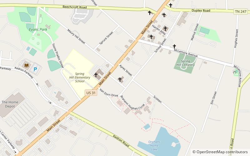 Spring Hill Presbyterian Church location map