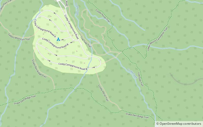 Lower Mount Cammerer Trail location map