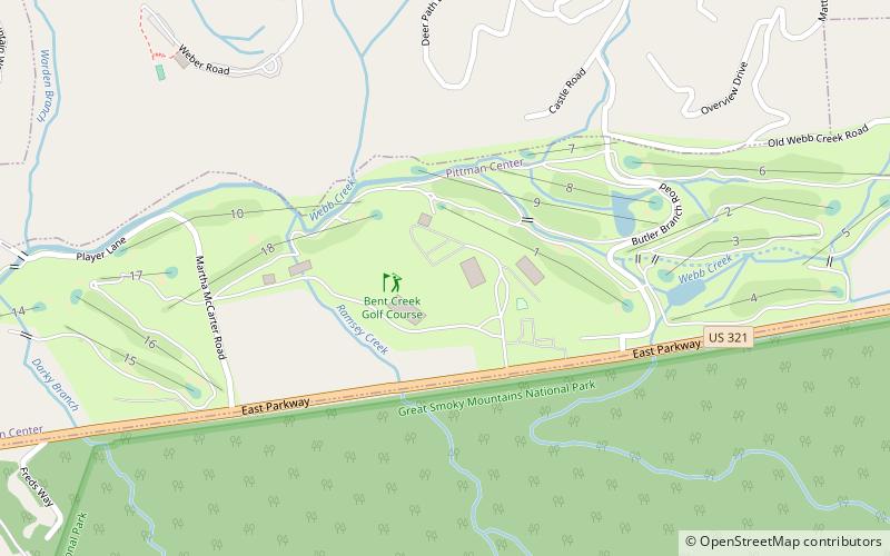 Bent Creek Golf Course location map