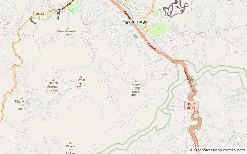Smoky Mountain Ziplines location map