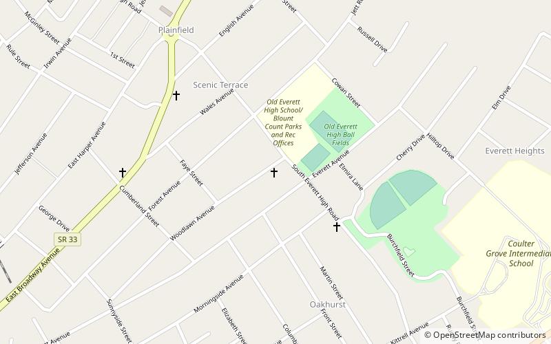 Everett Hills Baptist Church location map
