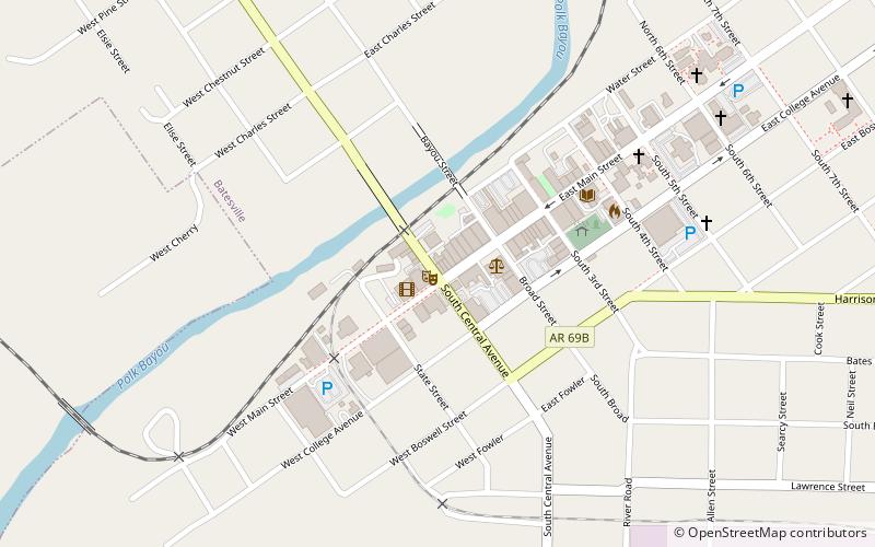 Batesville Commercial Historic District location map