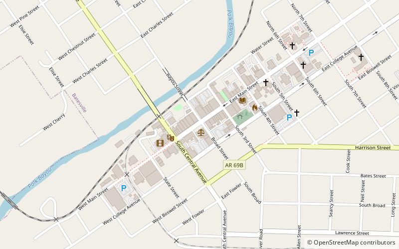 Batesville Confederate Monument location map