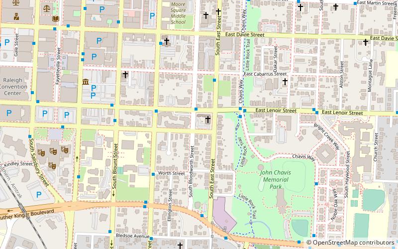 East Raleigh–South Park Historic District location map