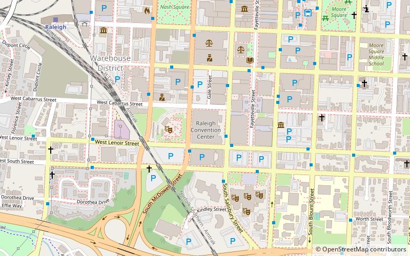 Raleigh Convention Center location map