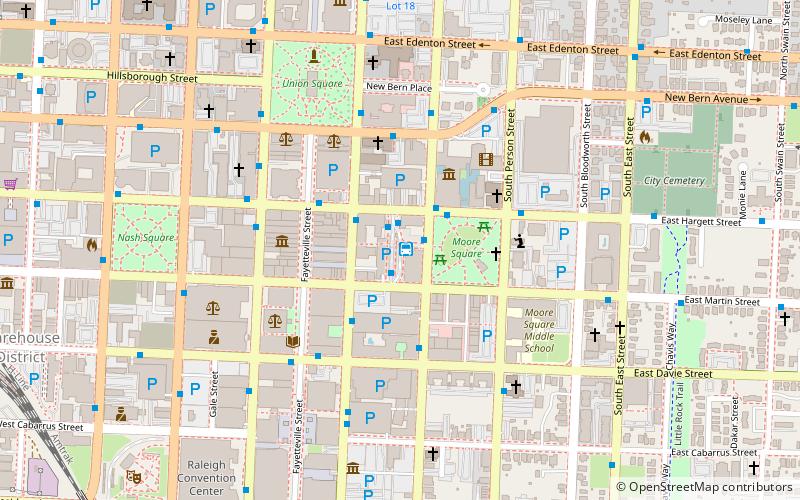 Moore Square Historic District location map