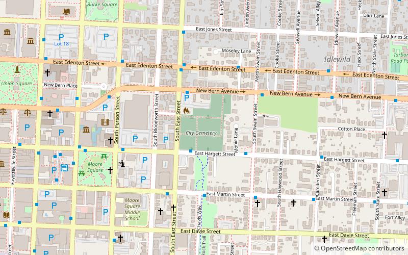 City Cemetery location map