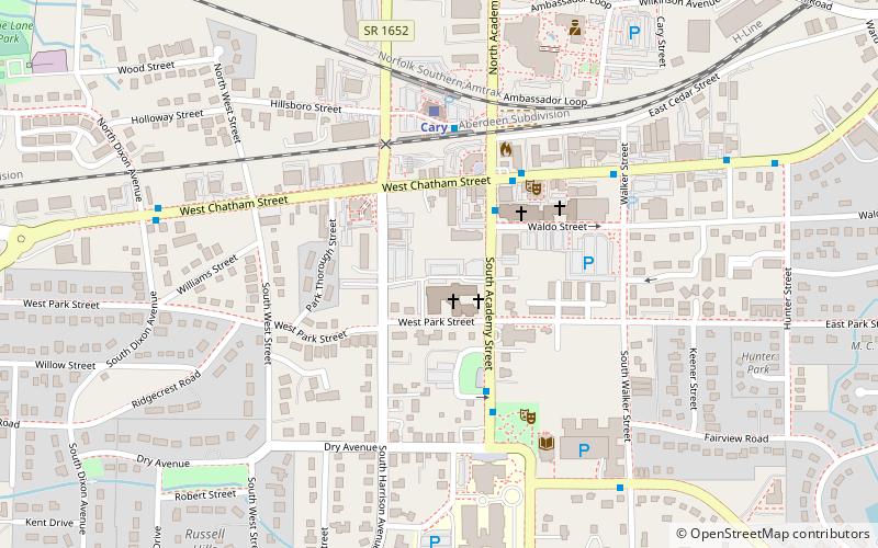 Cary Historic District location map