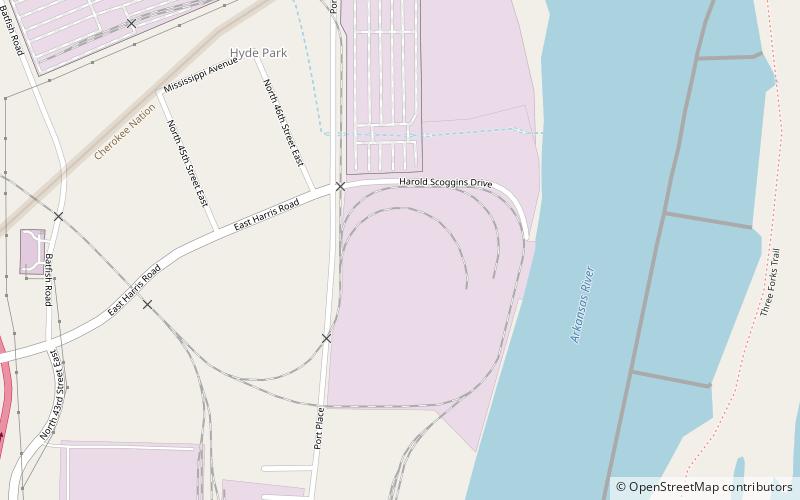 Port of Muskogee location map