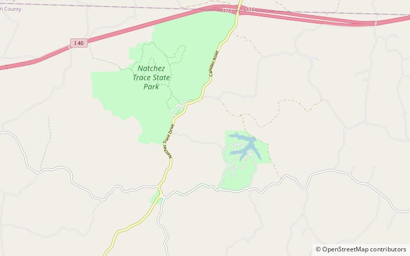 Natchez Trace State Park location map