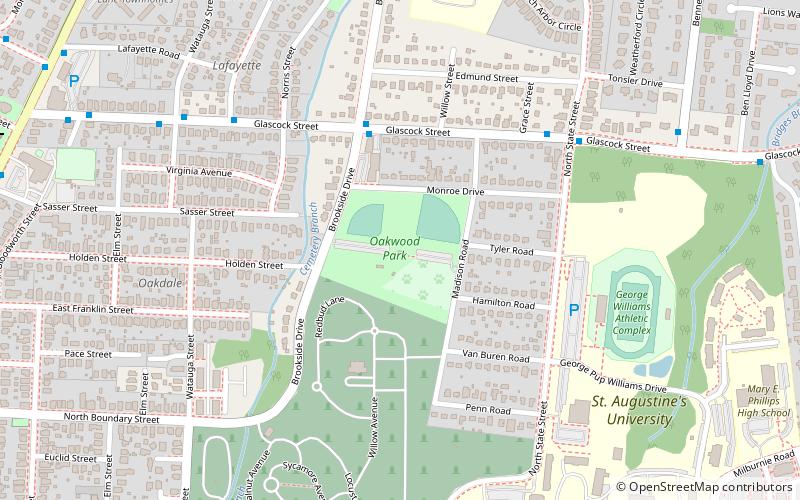 Oakwood Dog Park location map