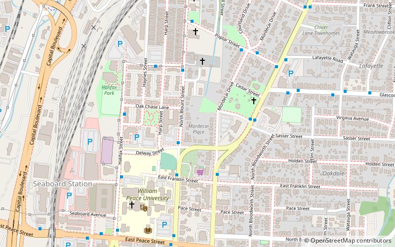 Mordecai Place Historic District location map