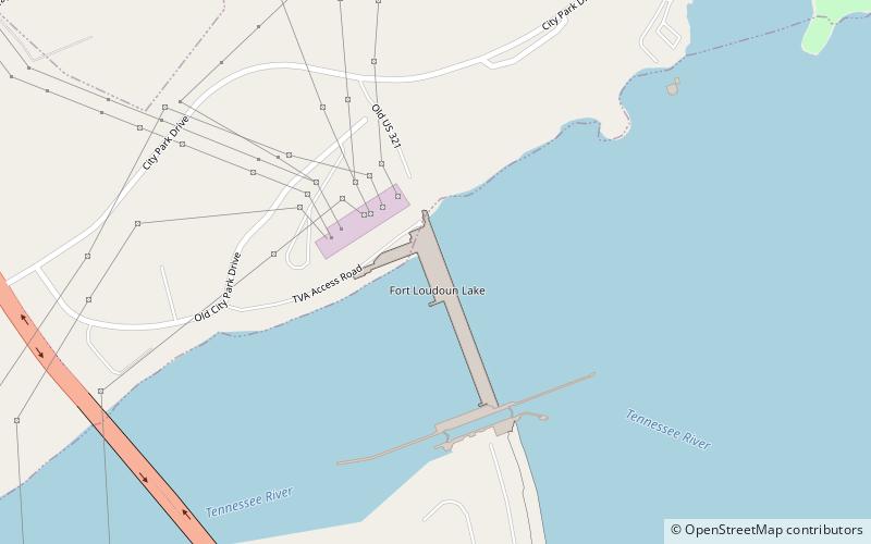 Fort Loudoun Dam location map