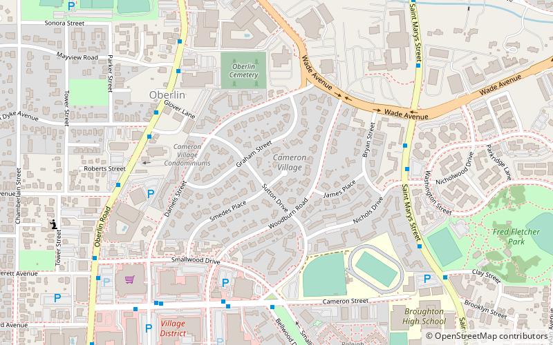 Cameron Village Historic District location map