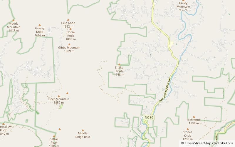 Whiteoak Creek Falls location map