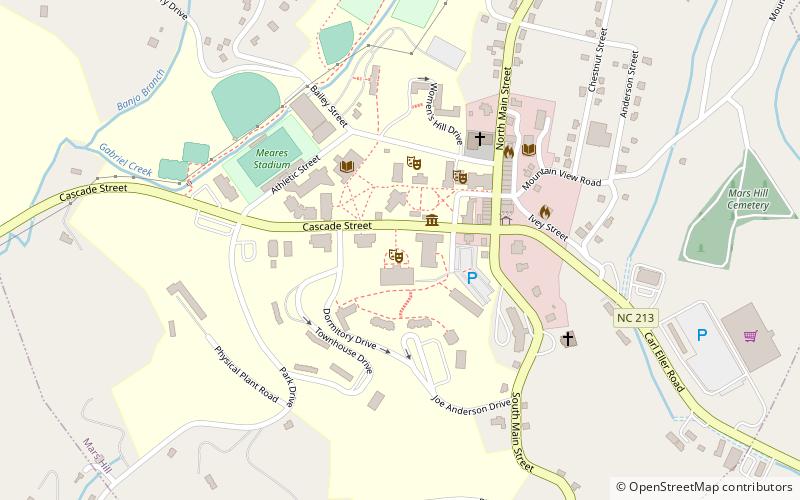 Mars Hill University location map