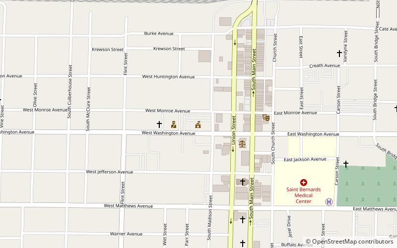 Downtown Jonesboro Association location map
