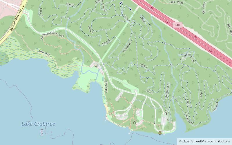 Lake Crabtree County Park location map