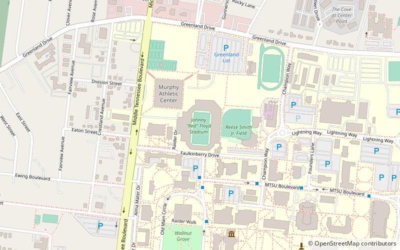 Floyd Stadium location map