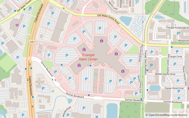 Triangle Town Center location map