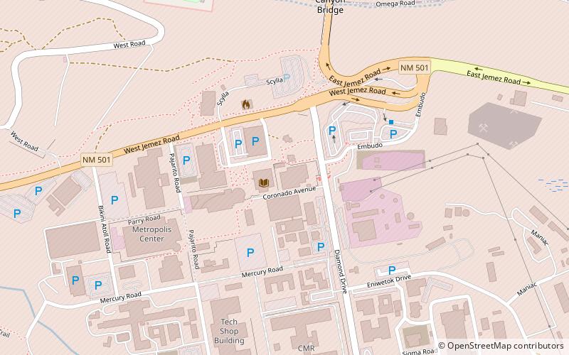 LANL Research Library location map