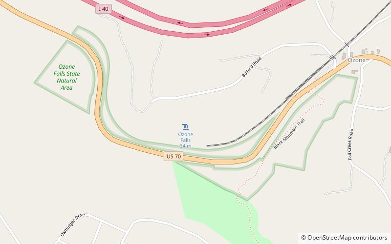 Ozone Falls State Natural Area location map