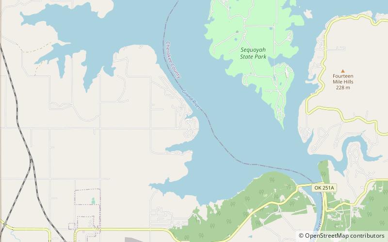 park stanowy sequoyah bay wagoner location map