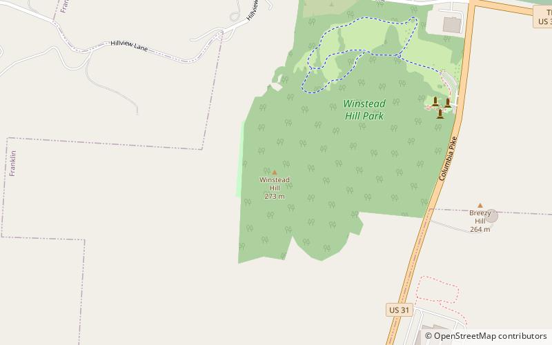 winstead hill franklin location map