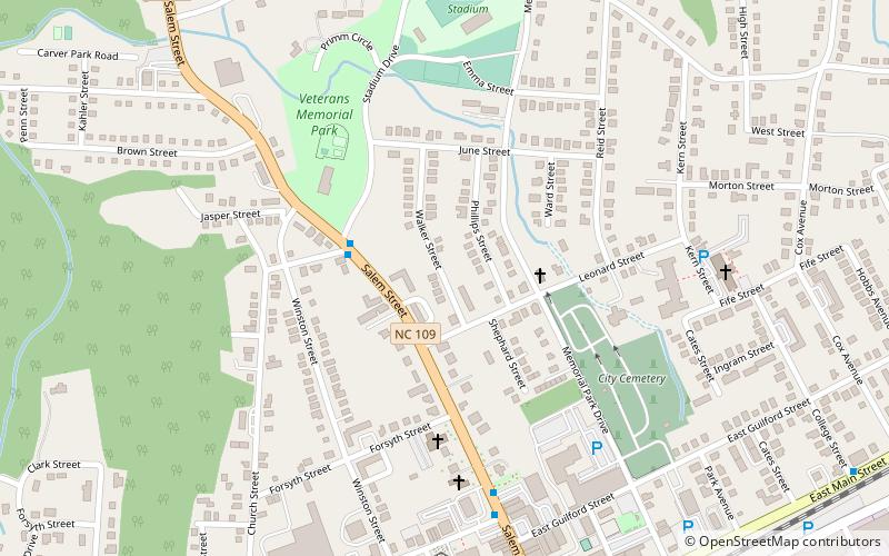 Salem Street Historic District location map