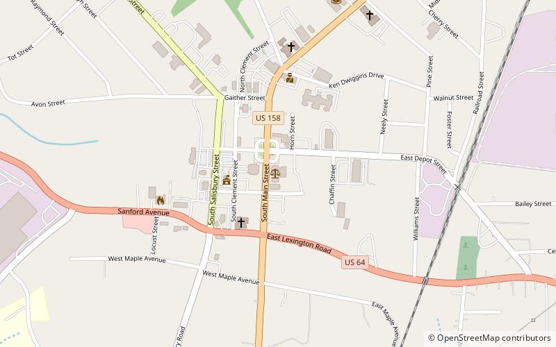 Davie County Courthouse location map