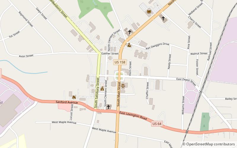 Downtown Mocksville Historic District location map