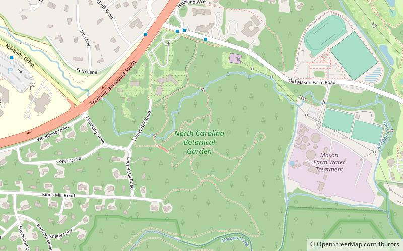 Jardín botánico de Carolina del Norte location map