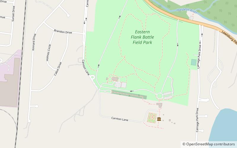 eastern flank battle field park franklin location map